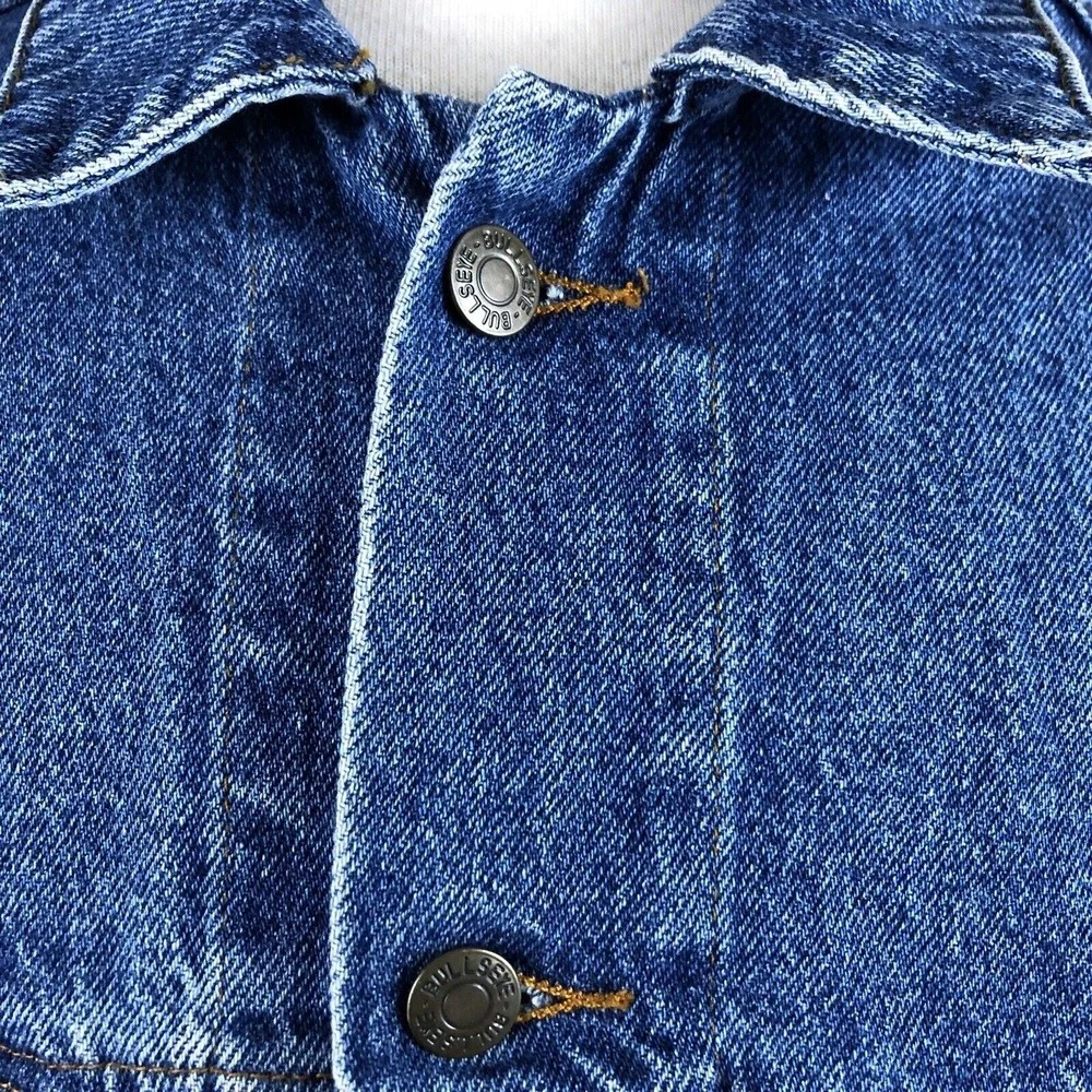 Bullseye‎ Classic Jeanswear Denim Blue Jean Trucker Jacket Size XL Rockabilly